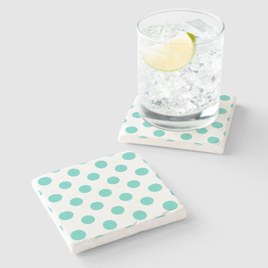 Polka-Punkte Steinuntersetzer (Seitenansicht)