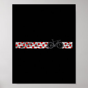 Polka-Punkte-Trikot-Design Bergmeister Radrennen C Poster