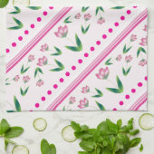 Polka-Punkte und Blume Handtuch (Gefaltet)