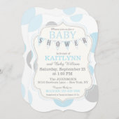 Polka-Punkte und die junge moderne Babydusche lade Einladung (Vorne/Hinten)