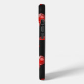 Polka-Punkte und Kirschen auf schwarzem Hintergrun Case-Mate iPhone Hülle (Rückseite / Links)