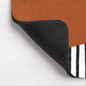 Polka-Punkte und Streifen (schwarz/weiß/gebrannt o Mousepad (Ecke)