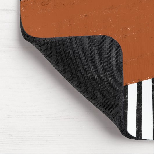 Polka-Punkte und Streifen (schwarz/weiß/gebrannt o Mousepad (Ecke)