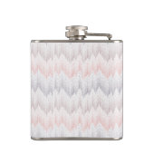 Polka punktiertes Bergspitze-Muster Flachmann (Rückseite)