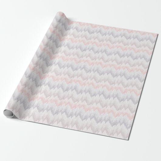 Polka punktiertes Bergspitze-Muster Geschenkpapier (Ungerollt)