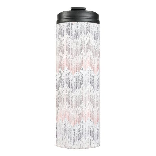 Polka punktiertes Bergspitze-Muster Thermosbecher (Vorderseite)