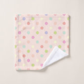 Polka-Punktmuster Badhandtuch Set (Waschlappen)