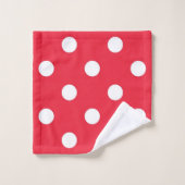 Polka-Punktmuster Badhandtuch Set (Waschlappen)