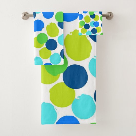 Polka-Punktmuster Badhandtuch Set (Insitu)