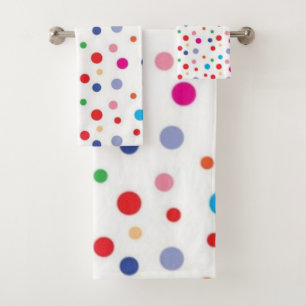 Polka-Punktmuster Badhandtuch Set