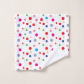 Polka-Punktmuster Badhandtuch Set (Waschlappen)