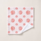 Polka-Punktmuster Badhandtuch Set (Waschlappen)