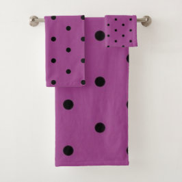 Polka-Punktmuster Badhandtuch Set