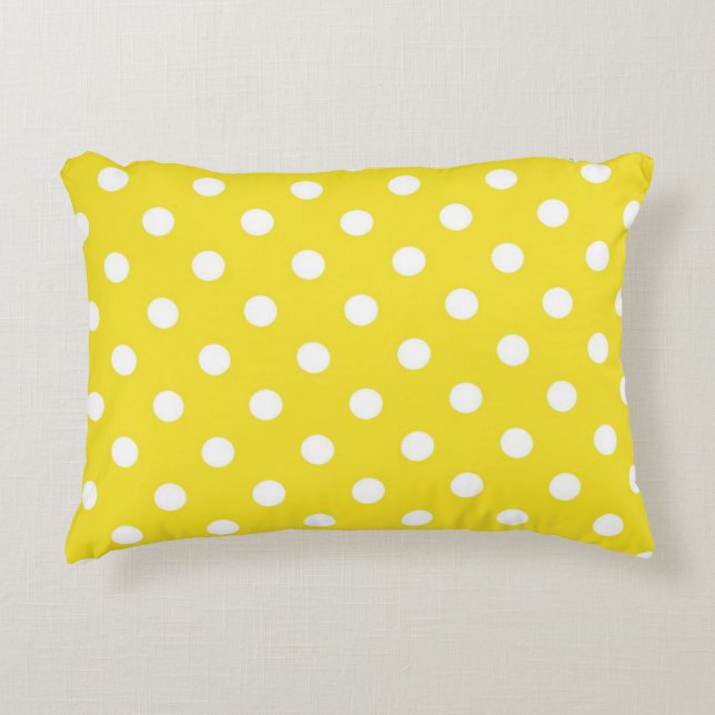 Polka-Punktmuster Dekokissen (Vorderseite)