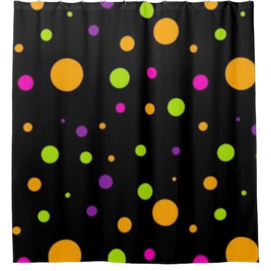 Polka-Punktmuster Duschvorhang (Vorderseite)
