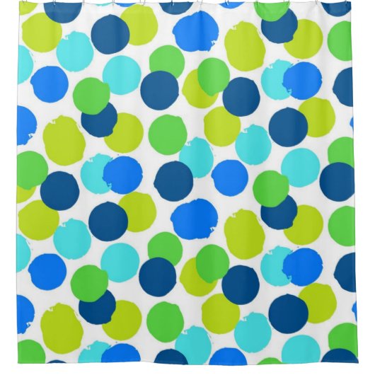 Polka-Punktmuster Duschvorhang (Vorderseite)