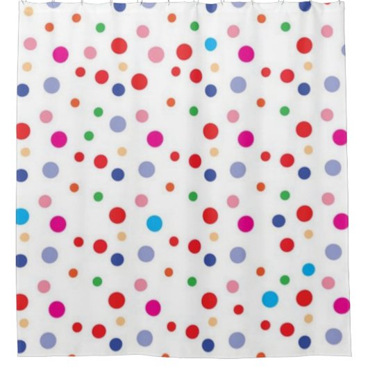 Polka-Punktmuster Duschvorhang (Vorderseite)