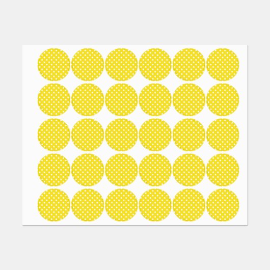 Polka-Punktmuster Etiketten (Blatt)