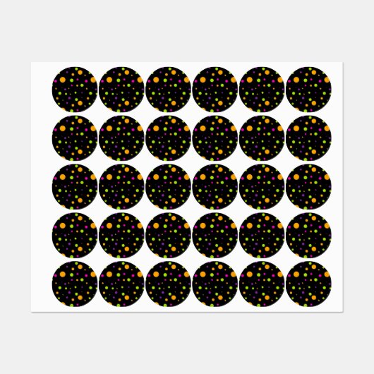 Polka-Punktmuster Etiketten (Blatt)