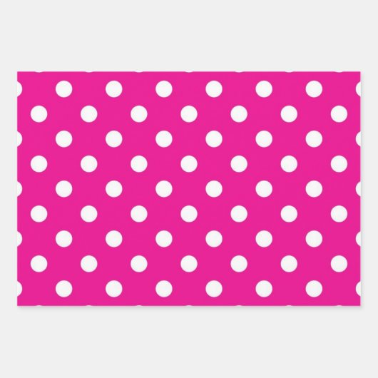 Polka-Punktmuster Geschenkpapier Set (Vorderseite)