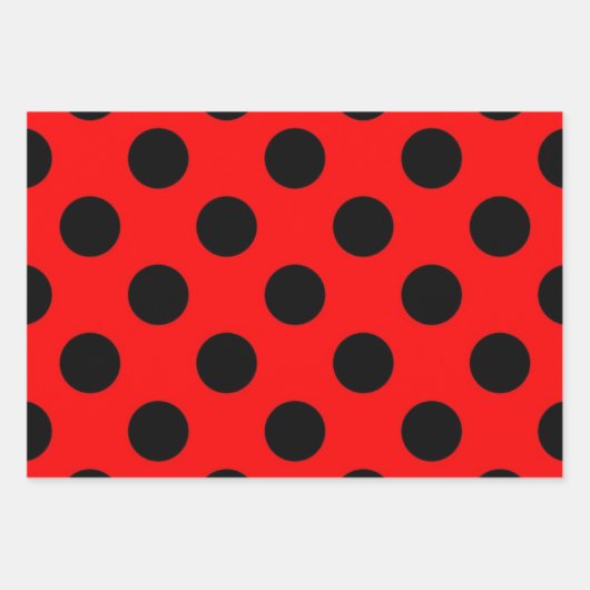 Polka-Punktmuster Geschenkpapier Set (Vorderseite)