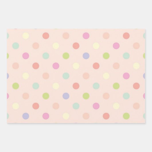 Polka-Punktmuster Geschenkpapier Set (Vorderseite)