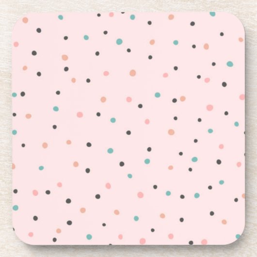 Polka-Punktmuster Getränkeuntersetzer (Vorderseite)