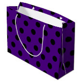 Polka-Punktmuster Große Geschenktüte (Rückseite Schrägansicht)