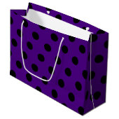 Polka-Punktmuster Große Geschenktüte (Vorderseite Schrägansicht)
