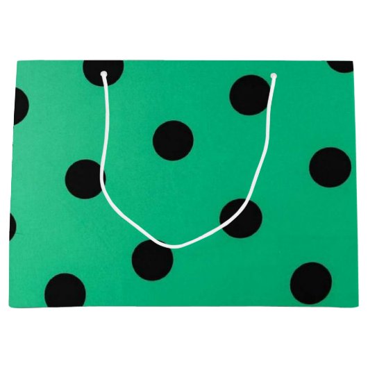 Polka-Punktmuster Große Geschenktüte (Vorderseite)