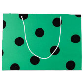 Polka-Punktmuster Große Geschenktüte (Rückseite)
