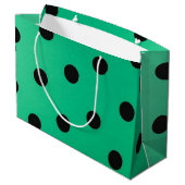 Polka-Punktmuster Große Geschenktüte (Rückseite Schrägansicht)