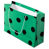 Polka-Punktmuster Große Geschenktüte (Vorderseite Schrägansicht)