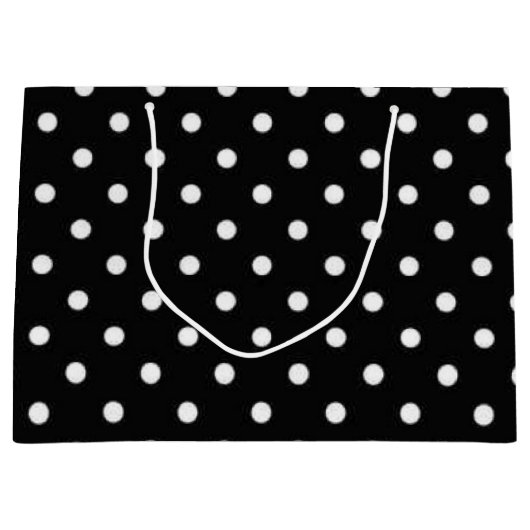 Polka-Punktmuster Große Geschenktüte (Vorderseite)