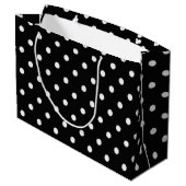 Polka-Punktmuster Große Geschenktüte (Rückseite Schrägansicht)