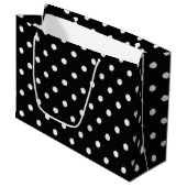 Polka-Punktmuster Große Geschenktüte (Vorderseite Schrägansicht)