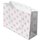 Polka-Punktmuster Große Geschenktüte (Rückseite Schrägansicht)