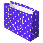 Polka-Punktmuster Große Geschenktüte (Rückseite Schrägansicht)