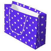 Polka-Punktmuster Große Geschenktüte (Vorderseite Schrägansicht)