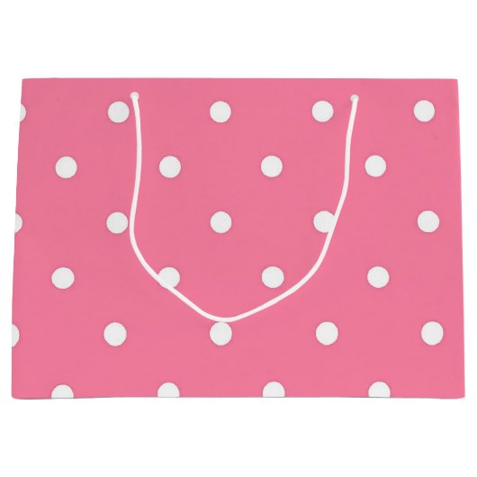 Polka-Punktmuster Große Geschenktüte (Vorderseite)