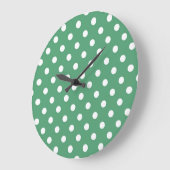 Polka-Punktmuster Große Wanduhr (Winkel)