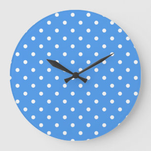 Polka-Punktmuster Große Wanduhr