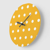 Polka-Punktmuster Große Wanduhr (Winkel)