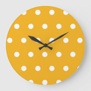 Polka-Punktmuster Große Wanduhr