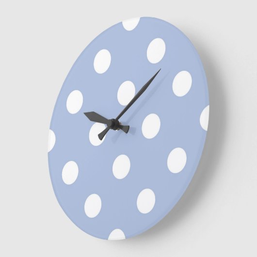 Polka-Punktmuster Große Wanduhr (Winkel)