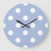 Polka-Punktmuster Große Wanduhr (Vorderseite)