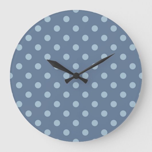 Polka-Punktmuster Große Wanduhr (Vorderseite)