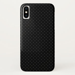 Polka-Punktmuster in Schwarzweiß iPhone X Hülle