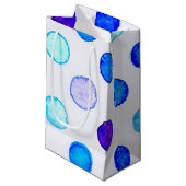 Polka-Punktmuster Kleine Geschenktüte (Vorderseite Schrägansicht)