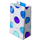 Polka-Punktmuster Kleine Geschenktüte (Rückseite Schrägansicht)